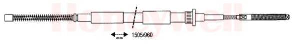 BENDIX 432693B Трос, стоянкова гальмівна система