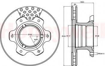 BENDIX 567763B гальмівний диск