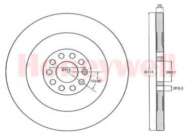 BENDIX 567805B гальмівний диск