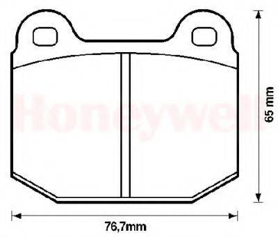 BENDIX 571543B Комплект гальмівних колодок, дискове гальмо