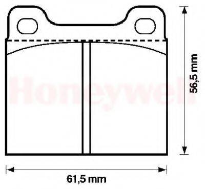 BENDIX 571554B Комплект гальмівних колодок, дискове гальмо