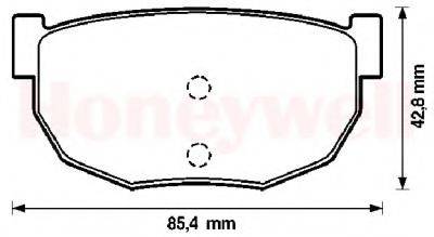 BENDIX 572129B Комплект гальмівних колодок, дискове гальмо