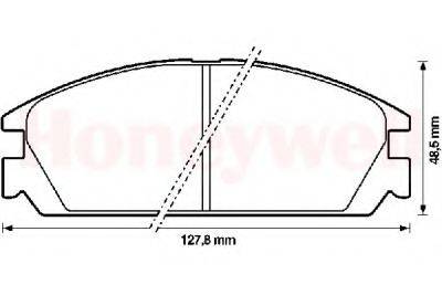 BENDIX 572287B Комплект гальмівних колодок, дискове гальмо