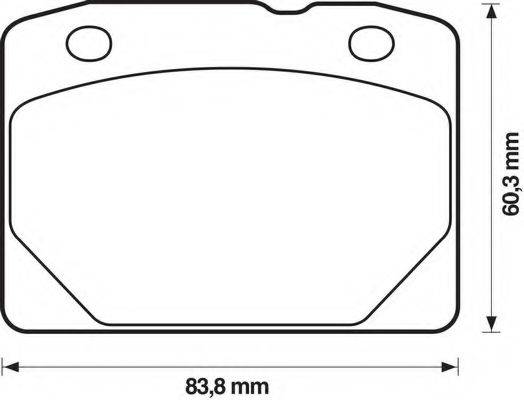 BENDIX 571202B Комплект гальмівних колодок, дискове гальмо