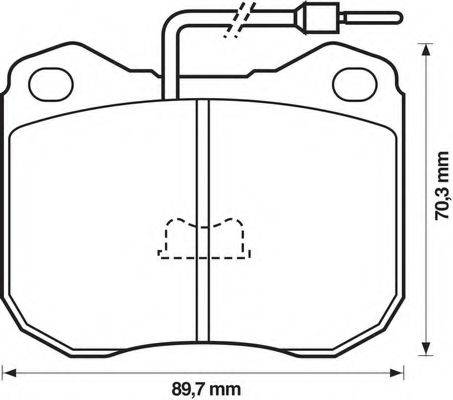 BENDIX 571228B Комплект гальмівних колодок, дискове гальмо