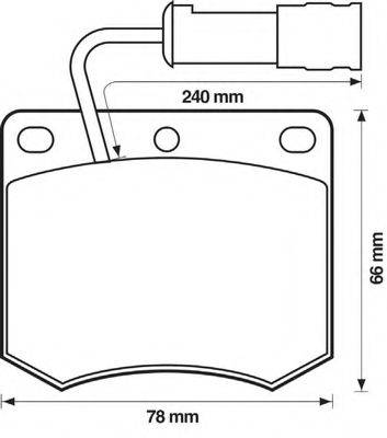 BENDIX 571298B Комплект гальмівних колодок, дискове гальмо