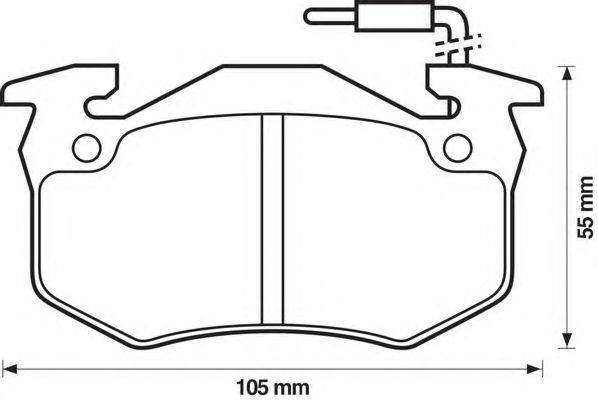 BENDIX 571331B Комплект гальмівних колодок, дискове гальмо