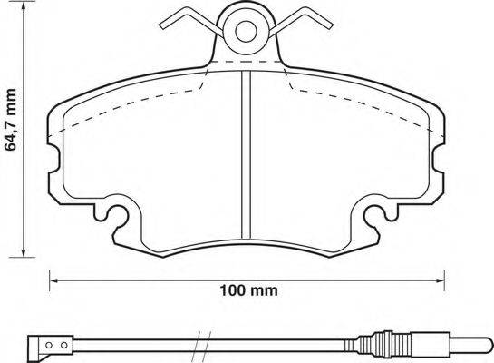 BENDIX 571526B Комплект гальмівних колодок, дискове гальмо