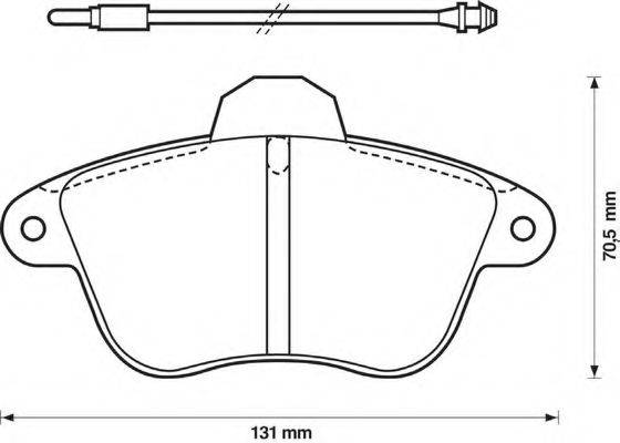 BENDIX 571741B Комплект гальмівних колодок, дискове гальмо