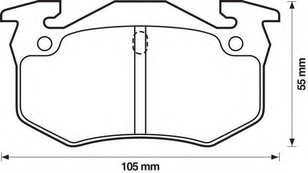 BENDIX 571744B Комплект гальмівних колодок, дискове гальмо