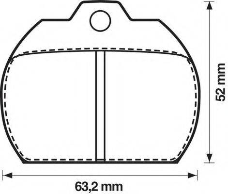 BENDIX 571807B Комплект гальмівних колодок, дискове гальмо