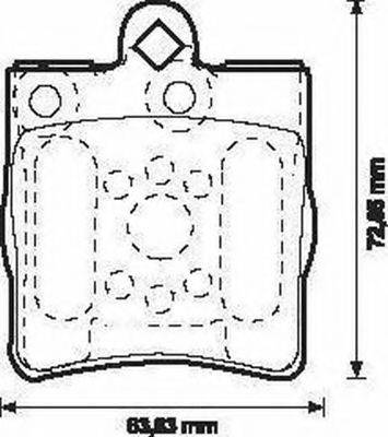 BENDIX 571925B Комплект гальмівних колодок, дискове гальмо