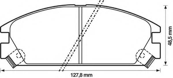 BENDIX 572288B Комплект гальмівних колодок, дискове гальмо