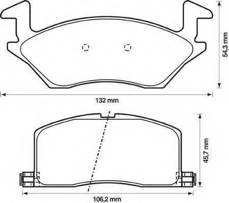 BENDIX 572327B Комплект гальмівних колодок, дискове гальмо