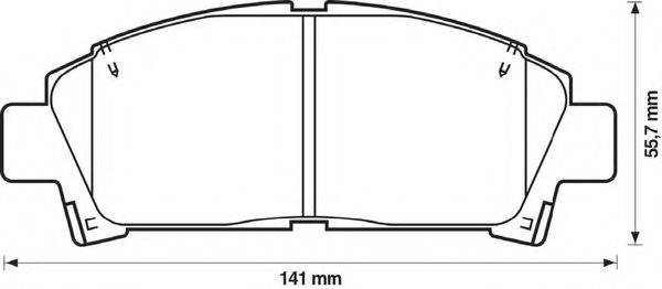 BENDIX 572357B Комплект гальмівних колодок, дискове гальмо