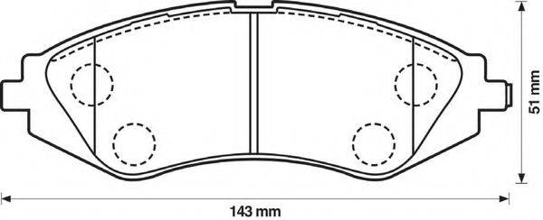 BENDIX 572403B Комплект гальмівних колодок, дискове гальмо