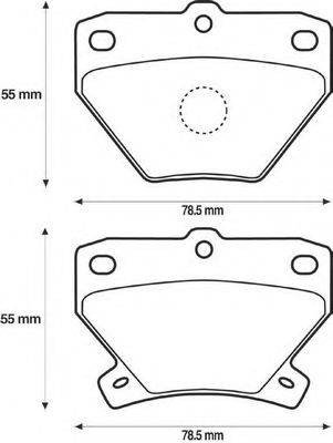 BENDIX 572450B Комплект гальмівних колодок, дискове гальмо