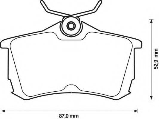 BENDIX 572478B Комплект гальмівних колодок, дискове гальмо