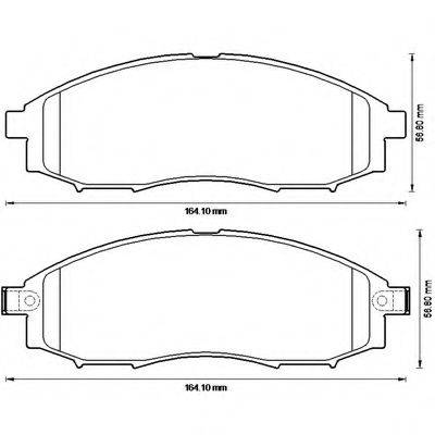 BENDIX 572551B Комплект гальмівних колодок, дискове гальмо