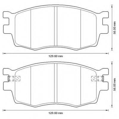 BENDIX 572593B Комплект гальмівних колодок, дискове гальмо