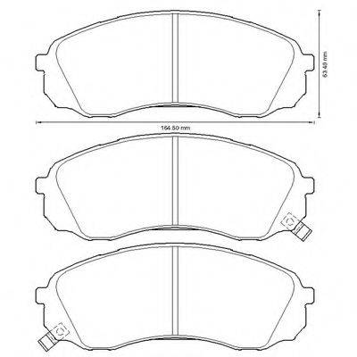 BENDIX 572619B Комплект гальмівних колодок, дискове гальмо