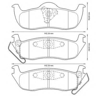 BENDIX 573319B Комплект гальмівних колодок, дискове гальмо