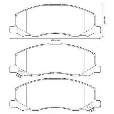 BENDIX 573326B Комплект гальмівних колодок, дискове гальмо