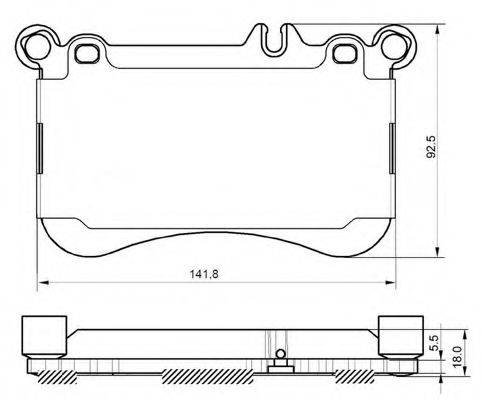 BENDIX 573356B Комплект гальмівних колодок, дискове гальмо