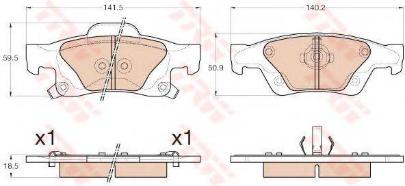 DR!VE+ DP1010100400 Комплект гальмівних колодок, дискове гальмо