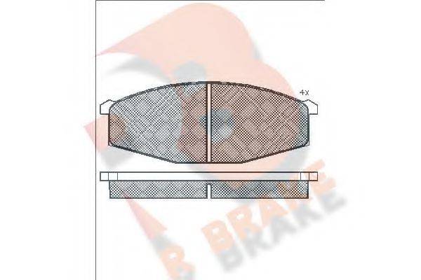 R BRAKE RB0347 Комплект гальмівних колодок, дискове гальмо