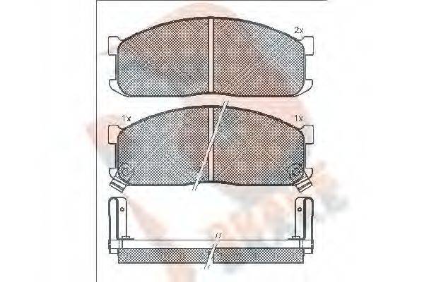 R BRAKE RB0690 Комплект гальмівних колодок, дискове гальмо