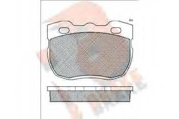 R BRAKE RB0800 Комплект гальмівних колодок, дискове гальмо