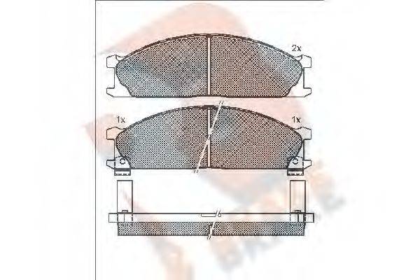 R BRAKE RB0885 Комплект гальмівних колодок, дискове гальмо