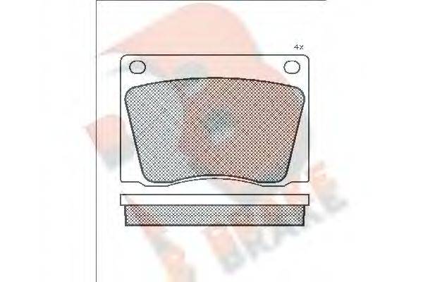 R BRAKE RB0009 Комплект гальмівних колодок, дискове гальмо