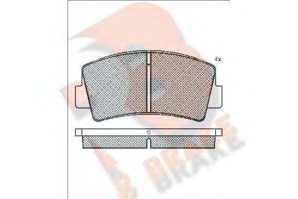 R BRAKE RB0106 Комплект гальмівних колодок, дискове гальмо