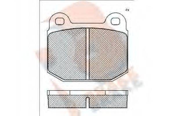 R BRAKE RB0170 Комплект гальмівних колодок, дискове гальмо