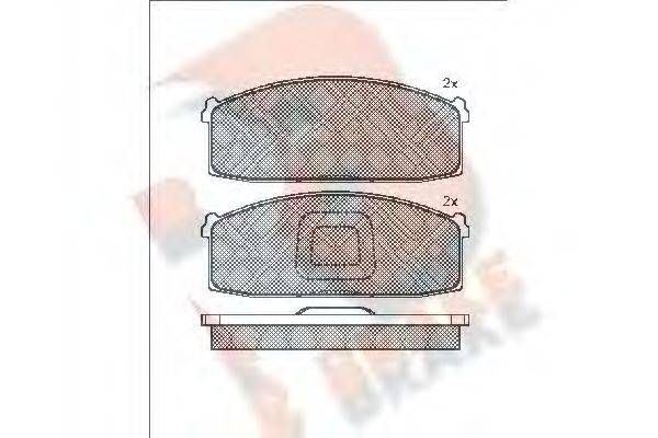 R BRAKE RB0396 Комплект гальмівних колодок, дискове гальмо