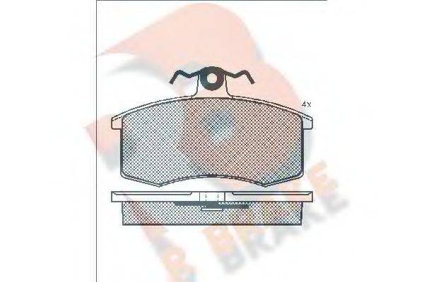 R BRAKE RB0552 Комплект гальмівних колодок, дискове гальмо