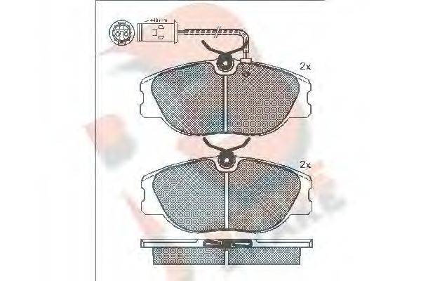 R BRAKE RB0761 Комплект гальмівних колодок, дискове гальмо