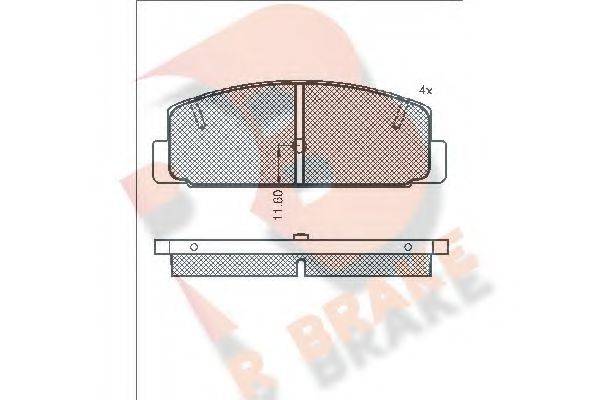 R BRAKE RB0785 Комплект гальмівних колодок, дискове гальмо