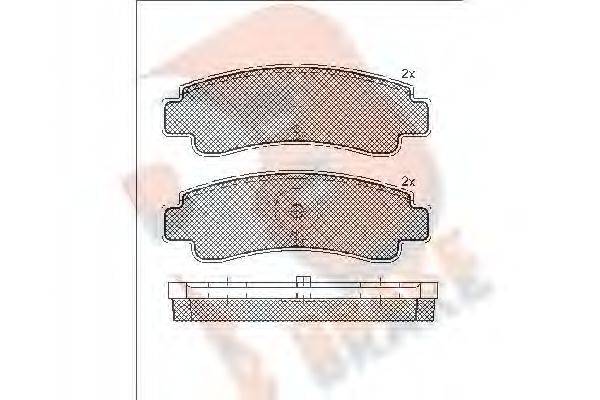 R BRAKE RB0805 Комплект гальмівних колодок, дискове гальмо