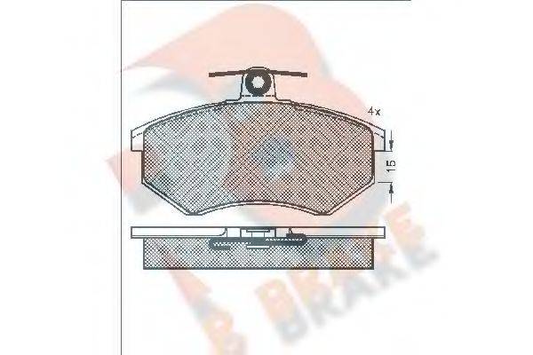 R BRAKE RB0835 Комплект гальмівних колодок, дискове гальмо