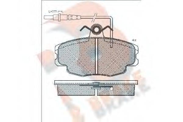 R BRAKE RB0863 Комплект гальмівних колодок, дискове гальмо