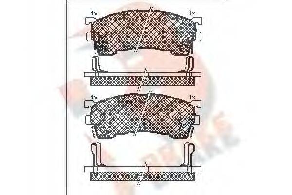 R BRAKE RB0971 Комплект гальмівних колодок, дискове гальмо