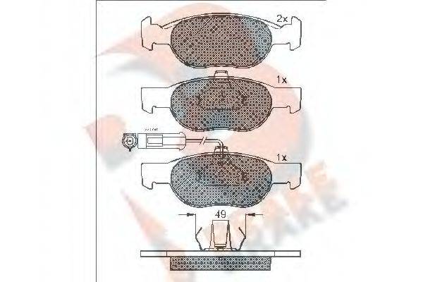 R BRAKE RB1123 Комплект гальмівних колодок, дискове гальмо