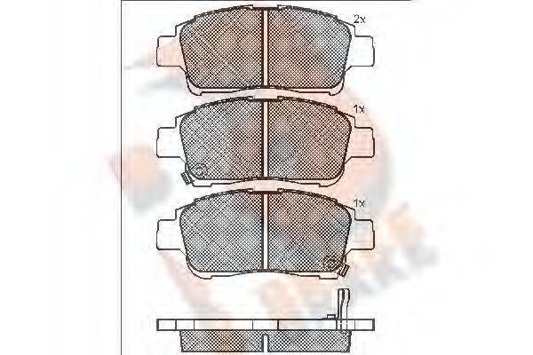 R BRAKE RB1304 Комплект гальмівних колодок, дискове гальмо