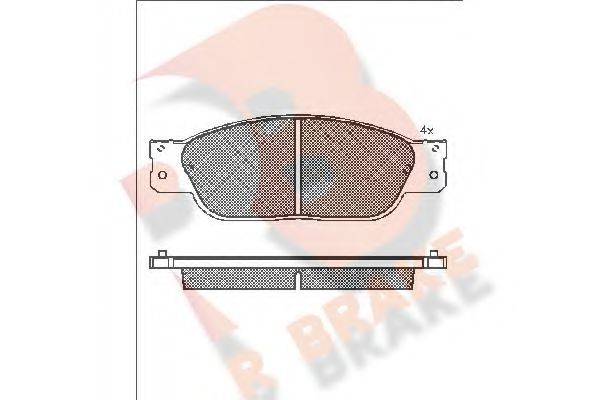 R BRAKE RB1560 Комплект гальмівних колодок, дискове гальмо