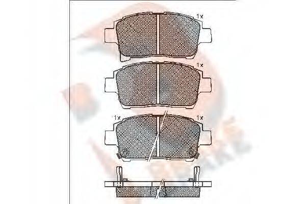 R BRAKE RB1583 Комплект гальмівних колодок, дискове гальмо