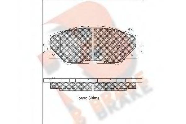 R BRAKE RB1762 Комплект гальмівних колодок, дискове гальмо