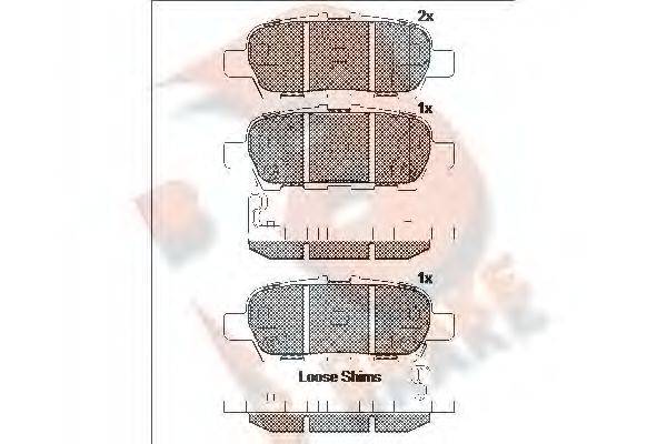 R BRAKE RB1901203 Комплект гальмівних колодок, дискове гальмо